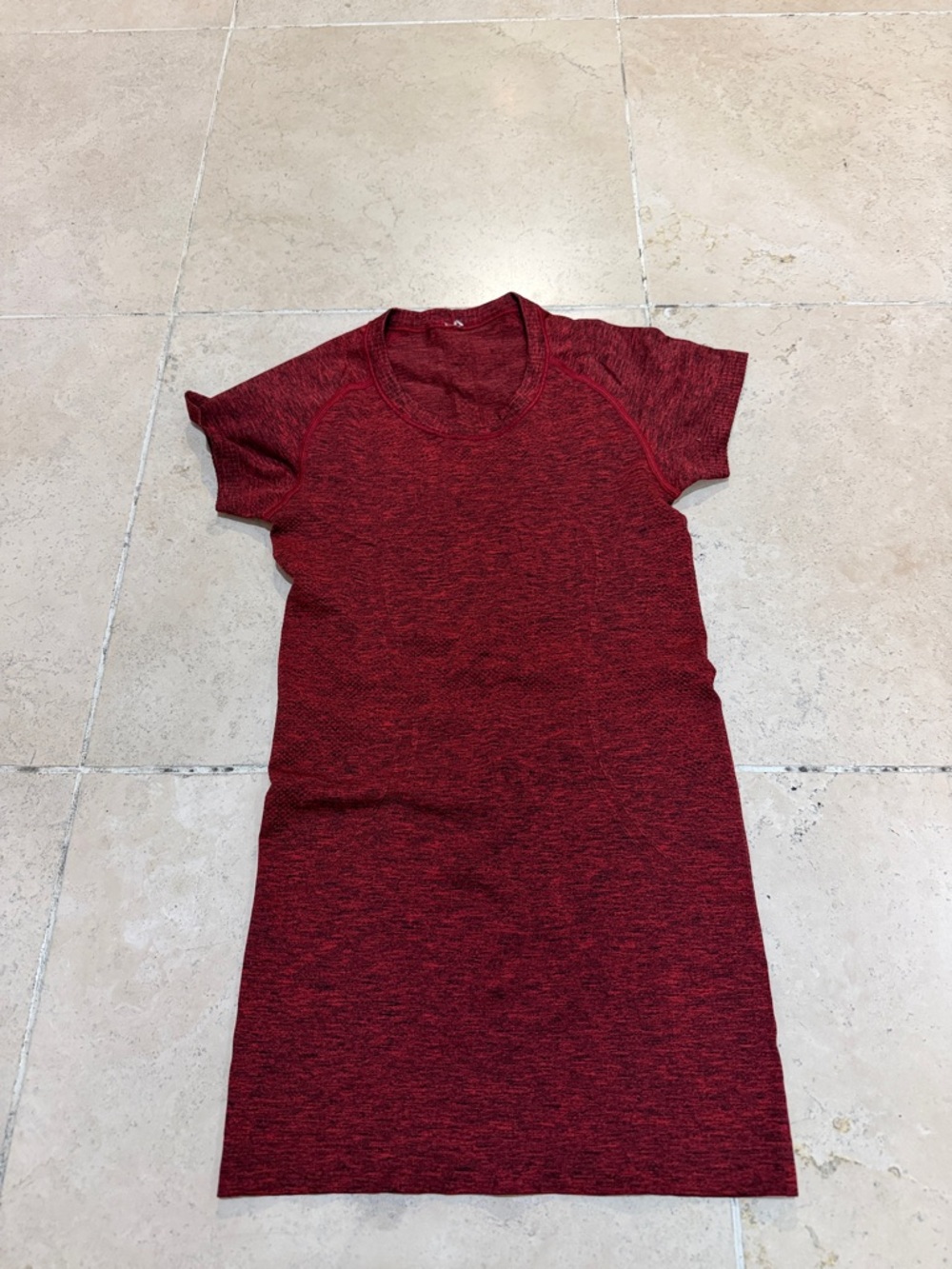 lululemon athletica Women's Heathered Red Short-Sleeve Knit Dress